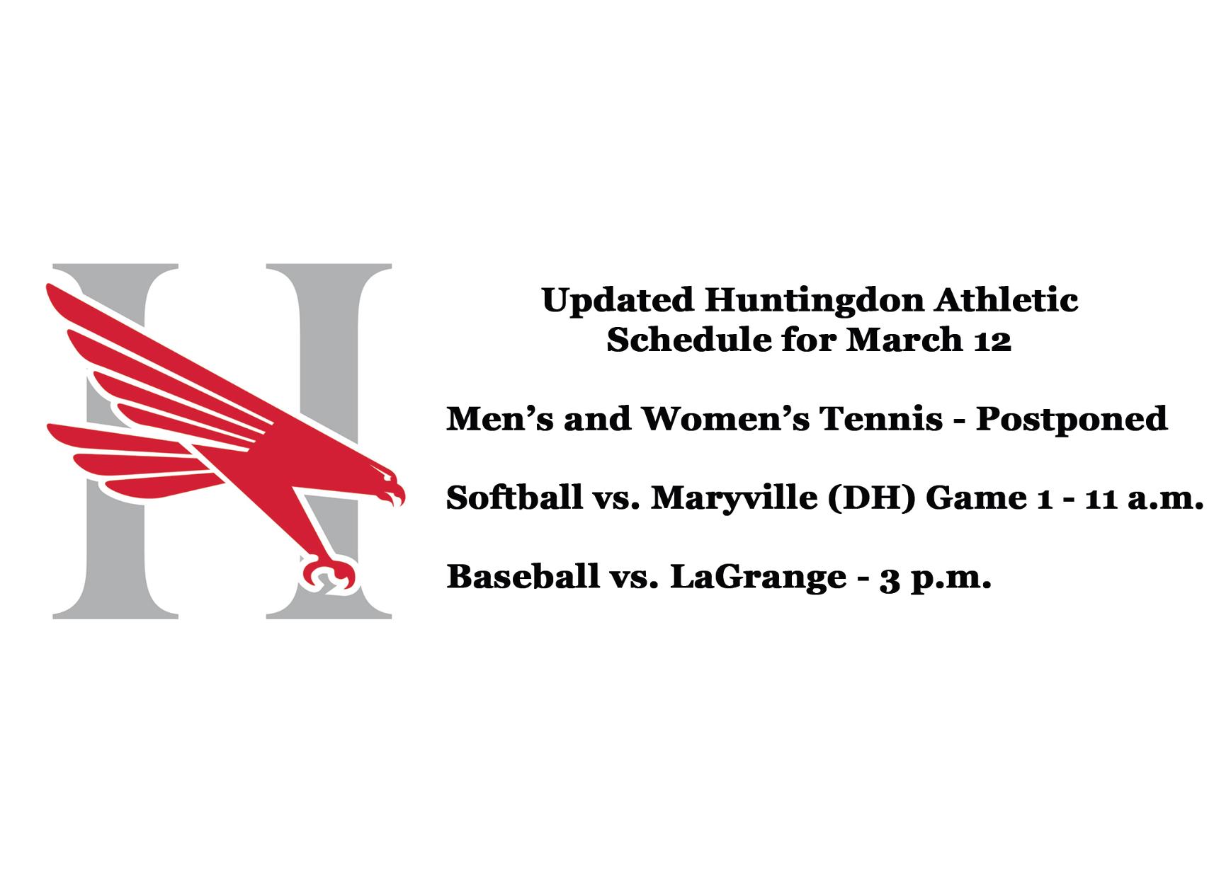 Weather forces changes to Saturday&rsquo;s athletic schedule