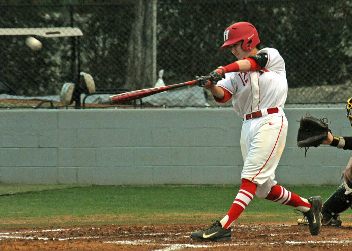 Mason Throneberry was 2-for-4 with three RBIs in Tuesday's 5-3 win over 11th-ranked Rhodes College.