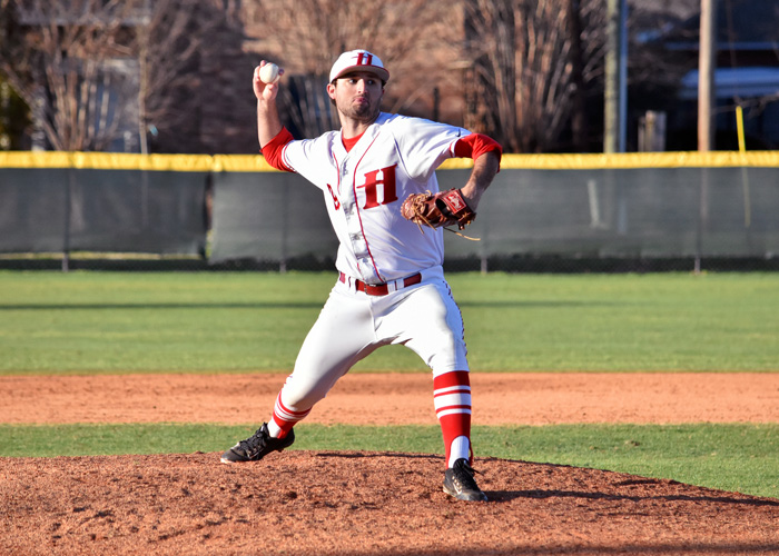Junior Zach McGrady pitched a complete game to earn the win in Thursday's 4-2 win over LaGrange in the first round of the USA South Athletic Conference Tournament. (Photo by Wesley Lyle)