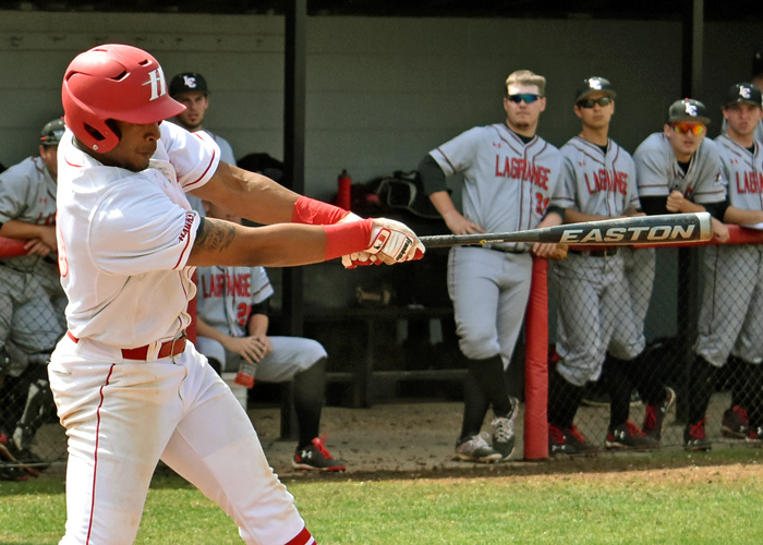 Anthony Spivey was 7-for-8 with two doubles and three runs in Saturday's loss to Maryville and win over LaGrange in the USA South Athletic Conference Tournament. (Photo by Wesley Lyle)