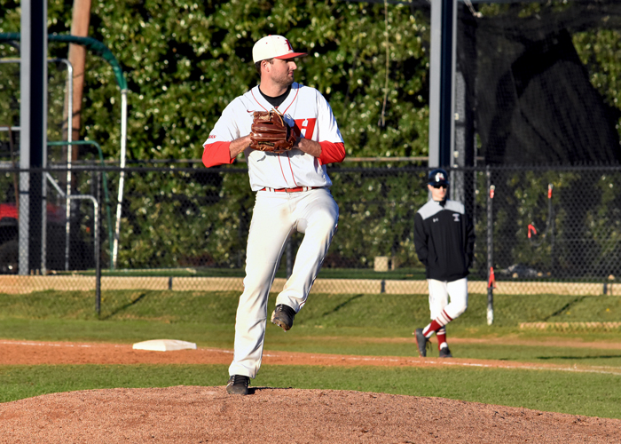 Senior Zach McGrady pitched his fifth complete game of the season and recorded a career-high nine strikeouts in Tuesday's 5-3 win over Oglethorpe. (Photo by Wesley Lyle)
