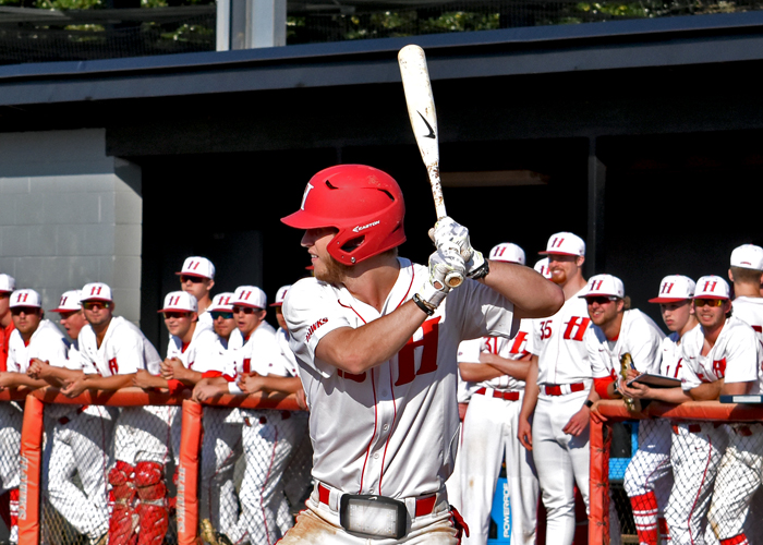 Will Cosby had two hits, two runs and an RBI in Saturday's loss to Greensboro in the USA South Tournament. (Photo by Wesley Lyle)