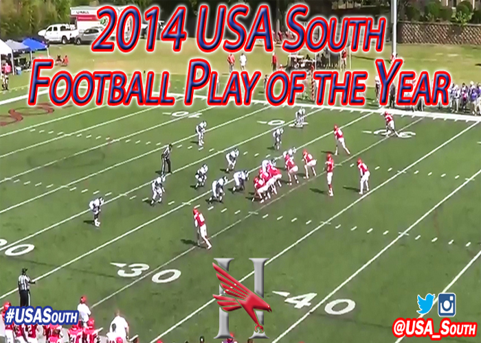 Huntingdon's Acrobatic TD Wins USA South Football Play of the Year