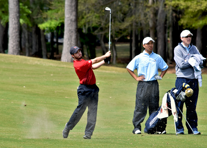 Junior Stephen Shephard shot an even-par 72 in the opening round of the USA South Conference Tournament. Shephard is tied for fifth and the Hawks are in third entering Friday's second round.