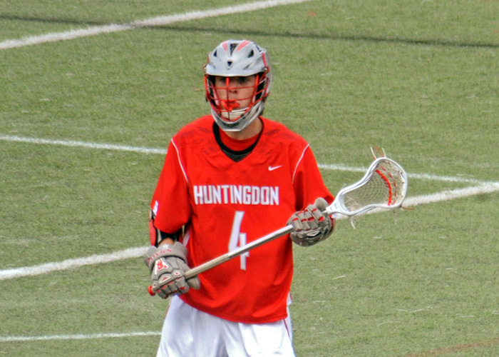 Patrick Rowe scored two goals in Thursday's loss to Rockhurst. (Photo by Sydney Robbins)