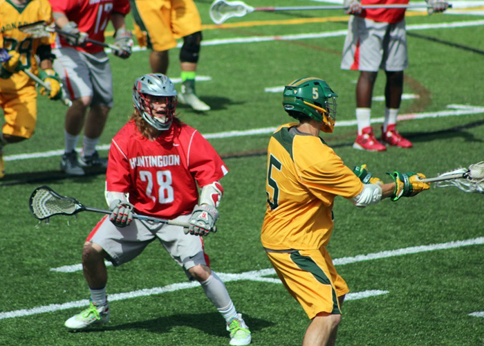 Senior Karson Hastings set the program-record with 25 assists in a season in Saturday's 12-6 loss to Methodist. (Photo by Ateyona Morris)