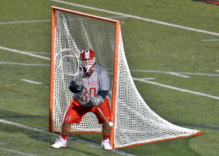 Sophomore Matt Murphy had six saves in Saturday's 6-4 win over Piedmont. (Photo by Wesley Lyle)