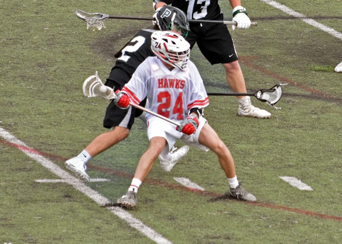 Seth Howe scored four goals in Saturday's 17-7 win over William Peace.
