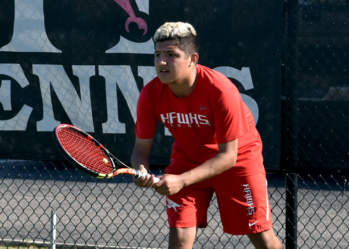 Mark Melchor, shown here last season, won in three sets on Wednesday at LaGrange.
