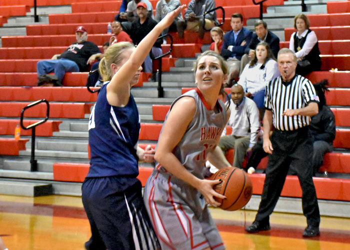 Jenna Dorman scored 13 points in Wednesday's loss at LaGrange. (Photo by Wesley Lyle)