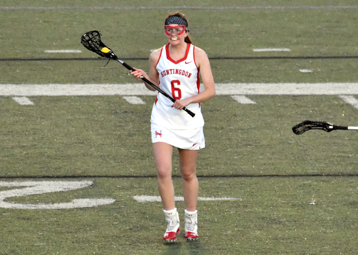 Kailey Laudicina scored six goals and had one assist in Saturday's 21-7 win over North Carolina Wesleyan.