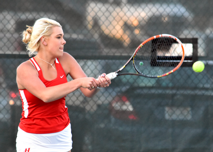 Clayton Waring won at No. 6 singles in Huntingdon's loss to Covenant on Friday. (Photo by Wesley Lyle)